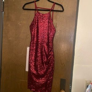 Sparkly maroon formal dress